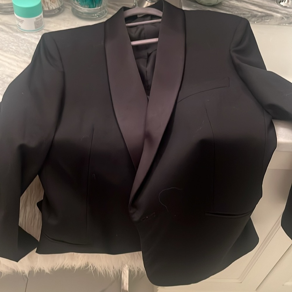 COPY - COPY - Men’s vintage 1980s tuxedo blazer jacket formal wear size 42 long…